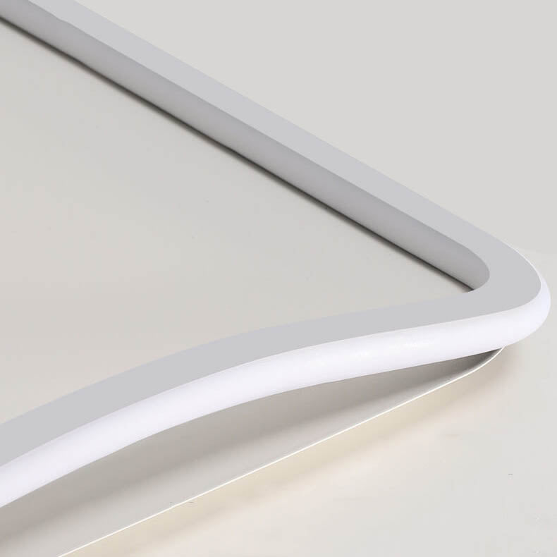 Minimalistische rechteckige LED-Einbau-Deckenleuchte aus Aluminium 