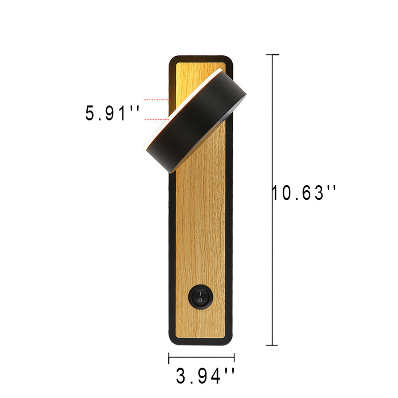 Moderne drehbare LED-Wandleuchte mit Aluminiumschirm 