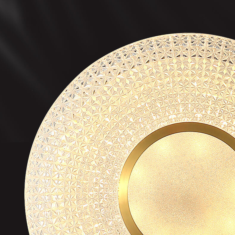 Plafonnier LED encastré en laiton en forme de bol rond de luxe moderne 