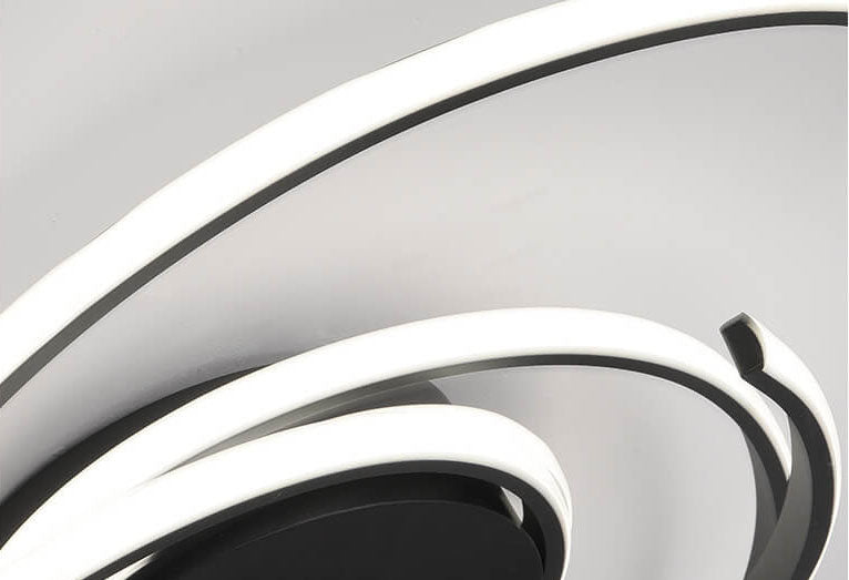 Plafonnier semi-encastré en aluminium à bande circulaire créative minimaliste 