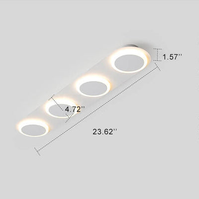 Minimalistische Long Bar 3/4/5 Light LED-Deckenleuchte zur bündigen Montage 