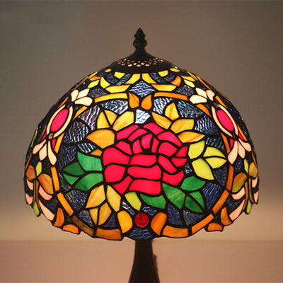 Tiffany European Blooming Flower 1-Light Table Lamp