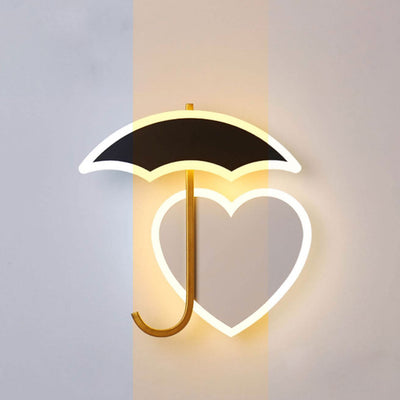 Nordic Creative Umbrella Heart Acrylic LED Wall Sconce Lamp