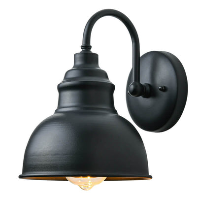 Retro Dome Iron Outdoor Wasserdichte 1-Licht-Wandleuchte 