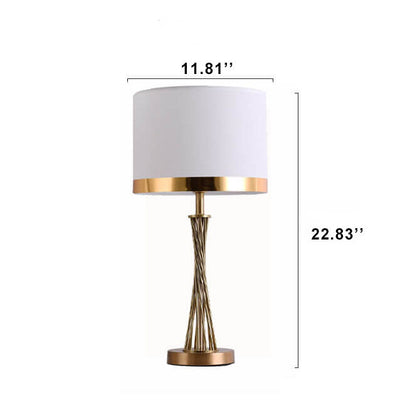 Nordic Fabric Gold Linear Base 1-Licht-Tischlampe 