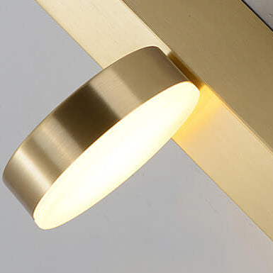 Modern Luxury Square Brass Suspension Chain LED Wall Sconce Lamp