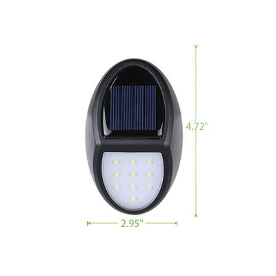 Simple Solar Oval Fence Outdoor Wall Sconce Lamp