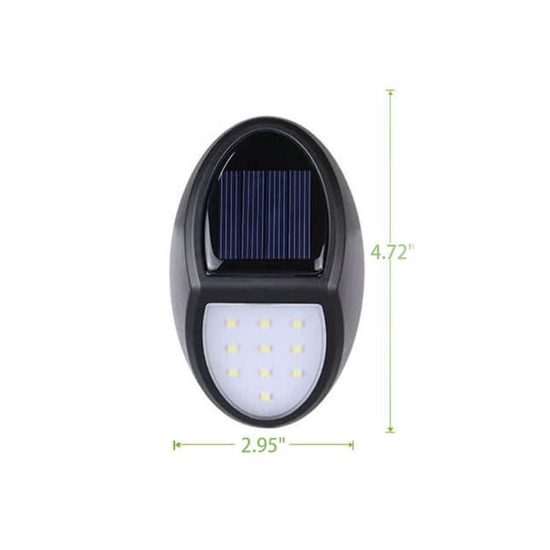 Einfache Solar Oval Zaun Außenwandleuchte Lampe 