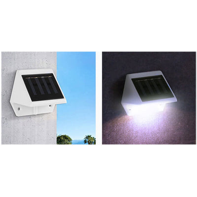 Solar Waterproof Light Control Sensor Switch White LED Outdoor Wall Sconce Lamp