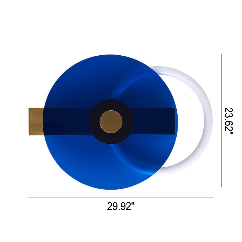 Moderne farbige leuchtende runde LED-Wandleuchte aus Acryl
