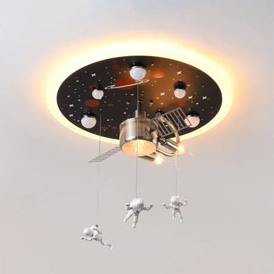 Creative Spaceman Satellite 3 Light Flush Mount Ceiling Light