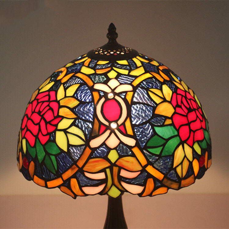 Tiffany European Blooming Flower 1-Light Table Lamp