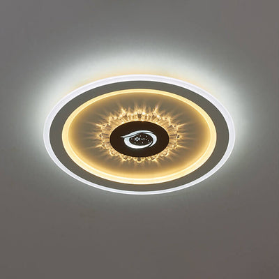 Round Acrylic Simple LED Flush Mount Light
