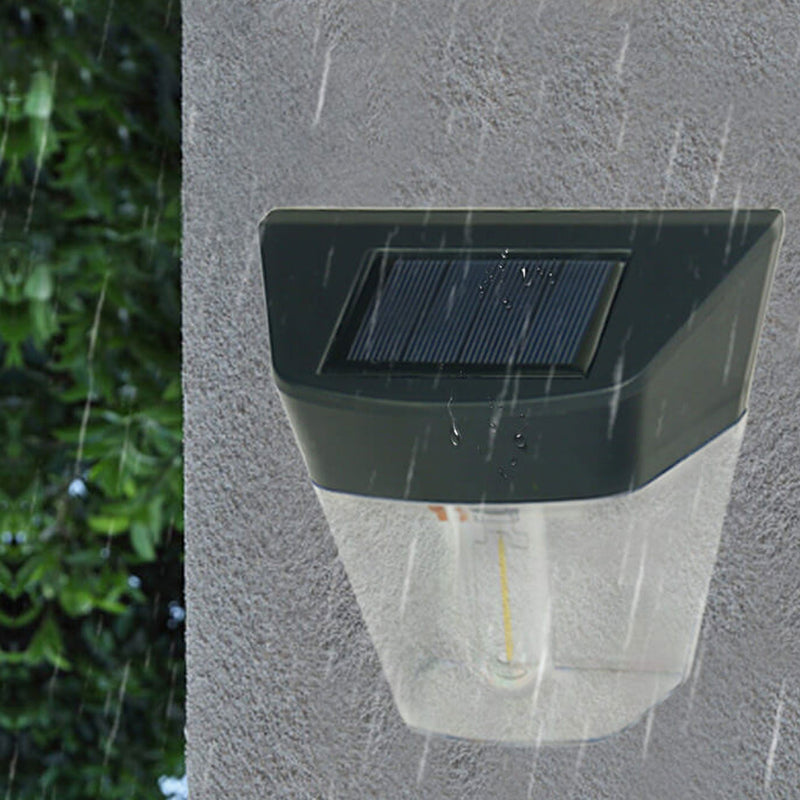 Solar-ABS-klares Trapez im Freien wasserdichte LED-Wandleuchte-Lampe 