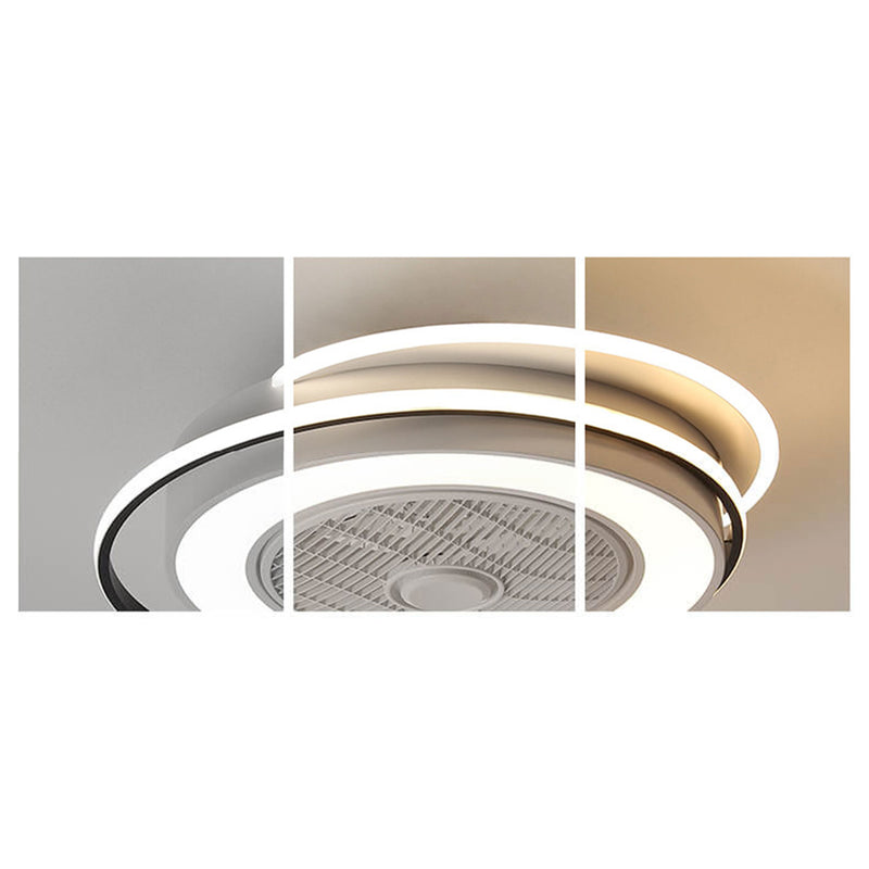 Nordic Creative Circles LED Unsichtbare Unterputz-Deckenventilatorleuchte