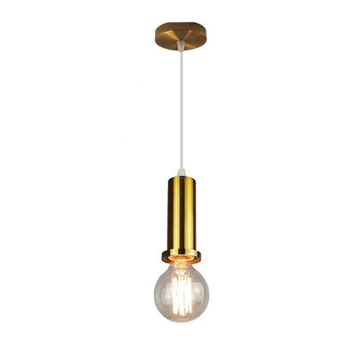 Moderne, minimalistische, 1-flammige Pendelleuchte aus vergoldetem Metall 