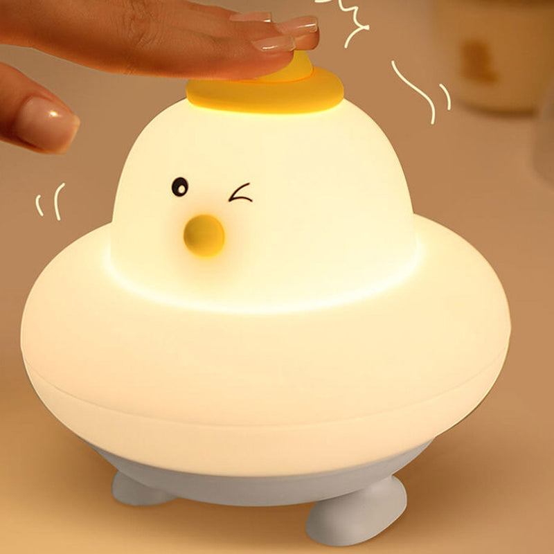 Lustige Silikon Little Cute Chicken Pat Pat Nachtlicht LED Tischlampe