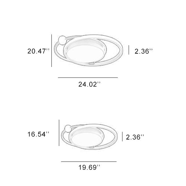 Nordic Round Circle LED Flush Mount Ceiling Light