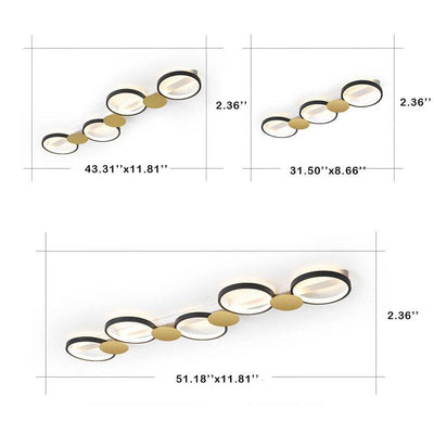 Modern Circle LED 3/4/5 Licht LED-Schienenleuchte für bündige Montage 