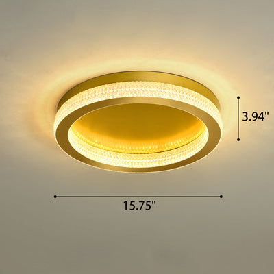 Nordic Iron Acrylic Round  LED Flush Mount Ceiling Light