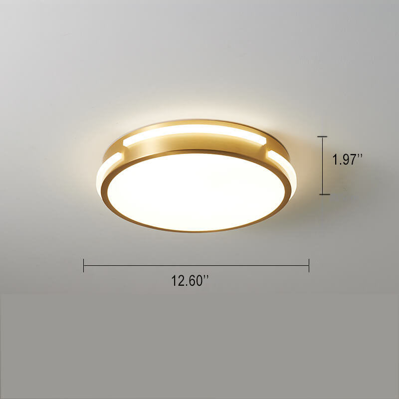 Moderne Copper Circle 1-Light LED Unterputzbeleuchtung 