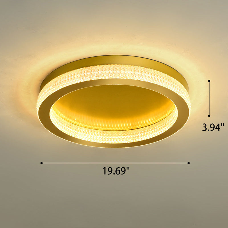 Nordic Iron Acrylic Round  LED Flush Mount Ceiling Light