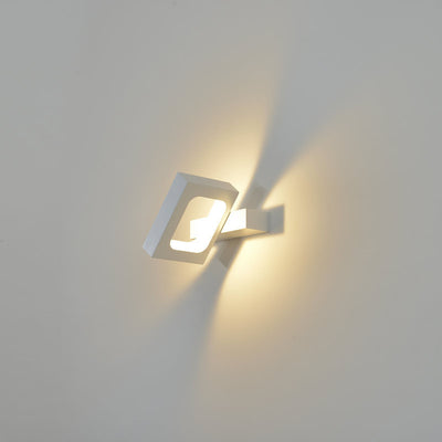 Modern Minimalist Square Flat Panel Rotatable LED Wall Sconce Lamp