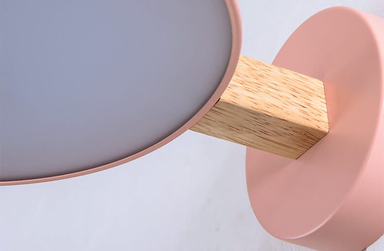 Nordische kreative runde LED-Wandleuchte in Macaron-Farbe 