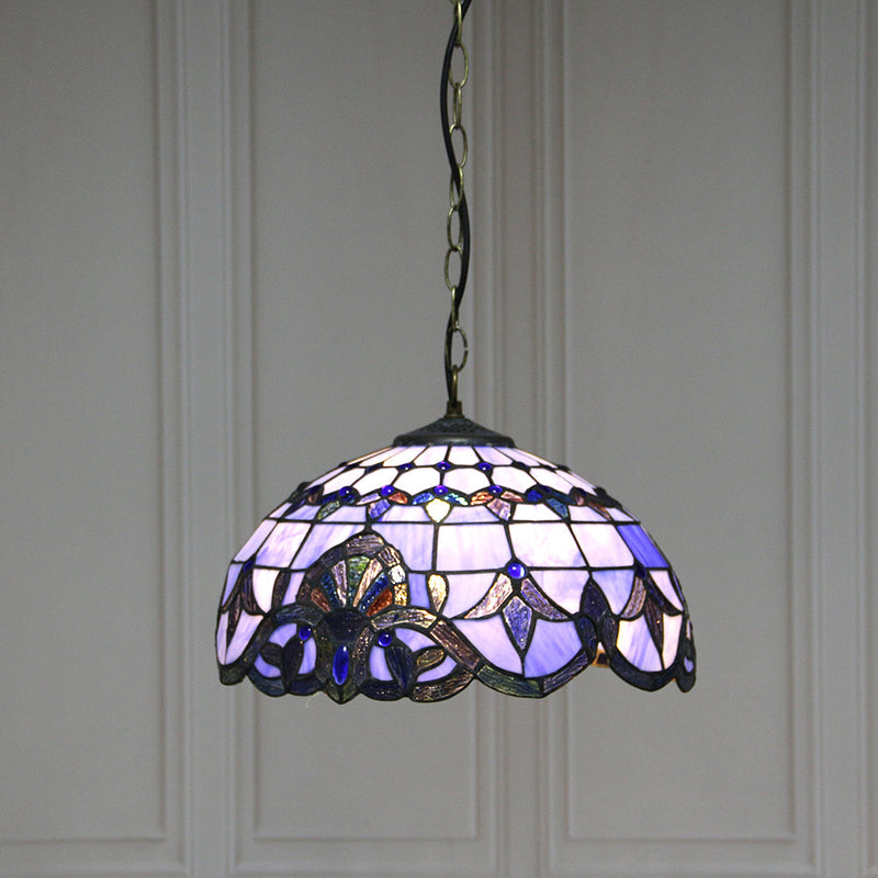 European Tiffany Vintage 1-Light Pendant Light