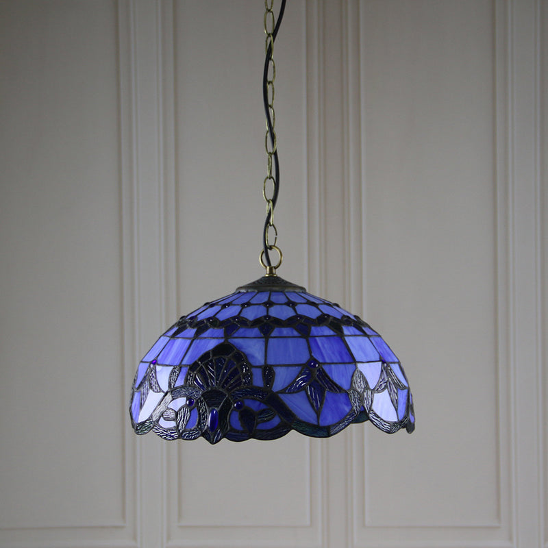 European Tiffany Vintage 1-Light Pendant Light