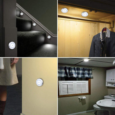 Smart Human Body Sensing Round LED Night Light Wall Sconce Lamp