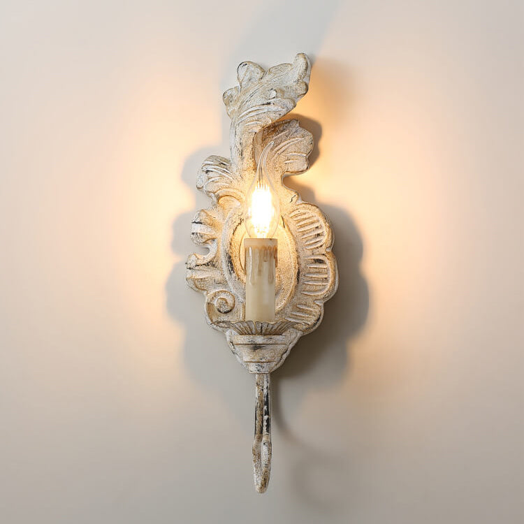 Vintage Resin Candelabra 1-Light Wall Sconce Lamp