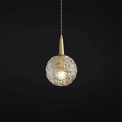 Modern Water Pattern Crystal Globe Ball 1-Light Ceiling Light