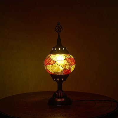 Türkische Vintage Tischlampe aus emailliertem Eisen mit 1 Leuchte 