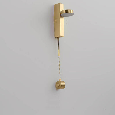 Modern Luxury Square Brass Suspension Chain LED Wall Sconce Lamp