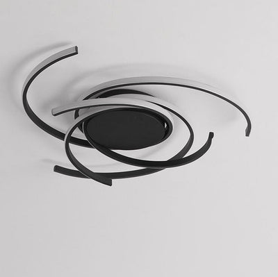 Minimalistische kreative Kreisstreifen-Aluminium-Deckenleuchte für halbbündige Montage 