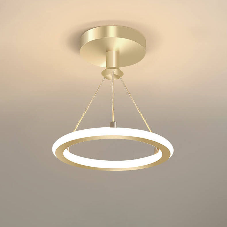 Luminaire suspendu moderne à 1 lumière LED circulaire simple 