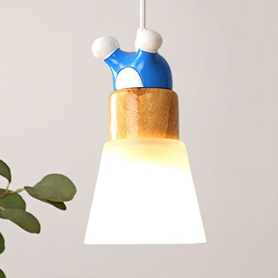 Modern Creative Cartoon Children's Wood Resin 1-Light Pendant Light