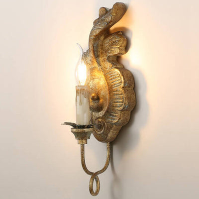 Vintage Resin Candelabra 1-Light Wall Sconce Lamp