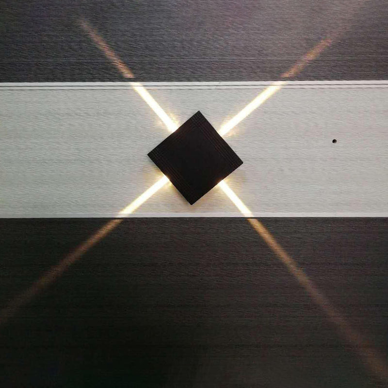 Moderne quadratische / runde Kreuzlicht-wasserdichte LED-Wandleuchte für den Außenbereich 