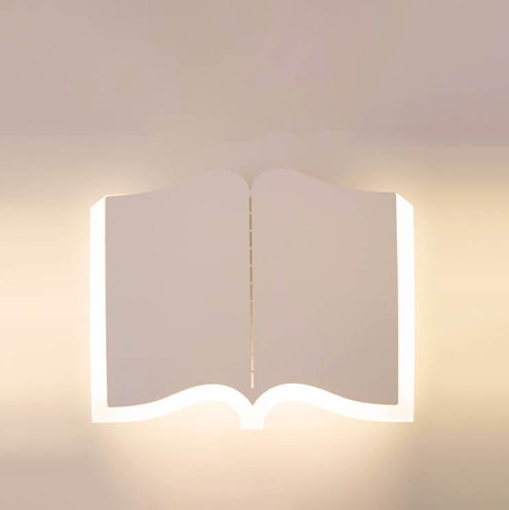 Minimalist Book Shape Iron 1-Light LED Wall Sconce Lamp
