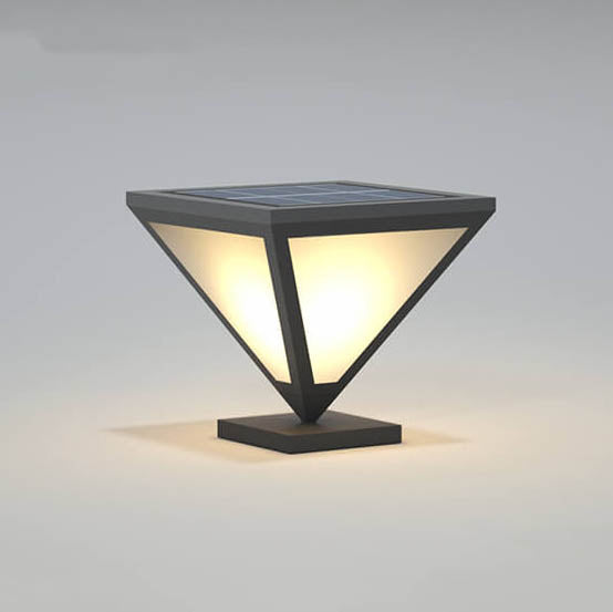 Einfache dreieckige LED-Solar-Außenwasserdichte Rasenzaunlampe 
