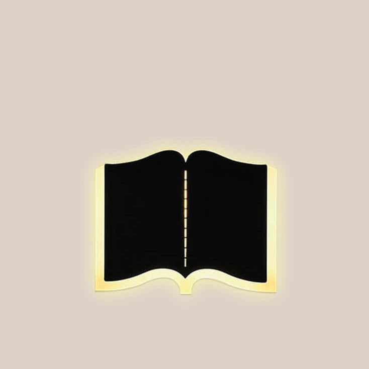 Minimalist Book Shape Iron 1-Light LED Wall Sconce Lamp