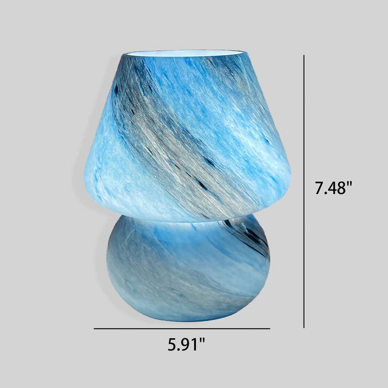 Lampe de table créative à 1 lumière en forme de planète en verre faite à la main 