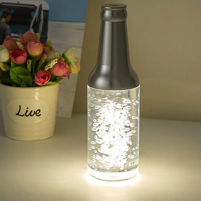 Kreative leuchtende Weinflasche wiederaufladbare Touch dekorative LED-Tischlampe 