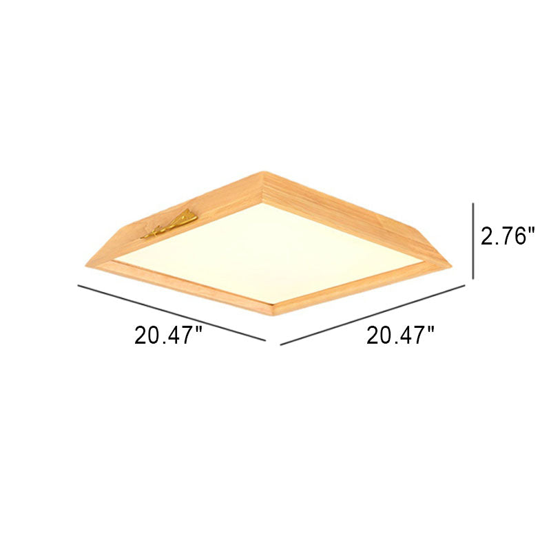 Modern Minimalist Log Acrylic Square LED Flush Mount Lighting