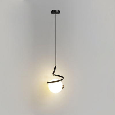 Modern Minimalist Wrought Iron LED Pendant Light