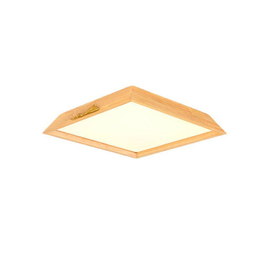 Modern Minimalist Log Acrylic Square LED Flush Mount Lighting