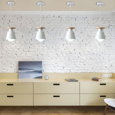 Nordic Bell-shaped Geometric 1-Light Pendant Light