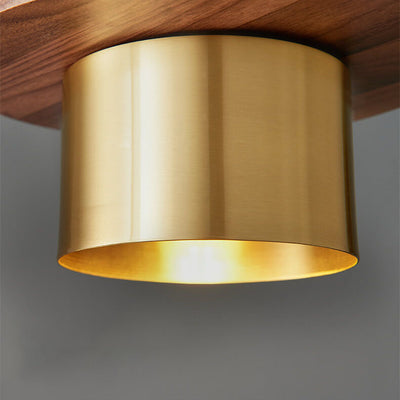 Nordic Luxury Walnut Brass Column 1-Light Pendelleuchte 